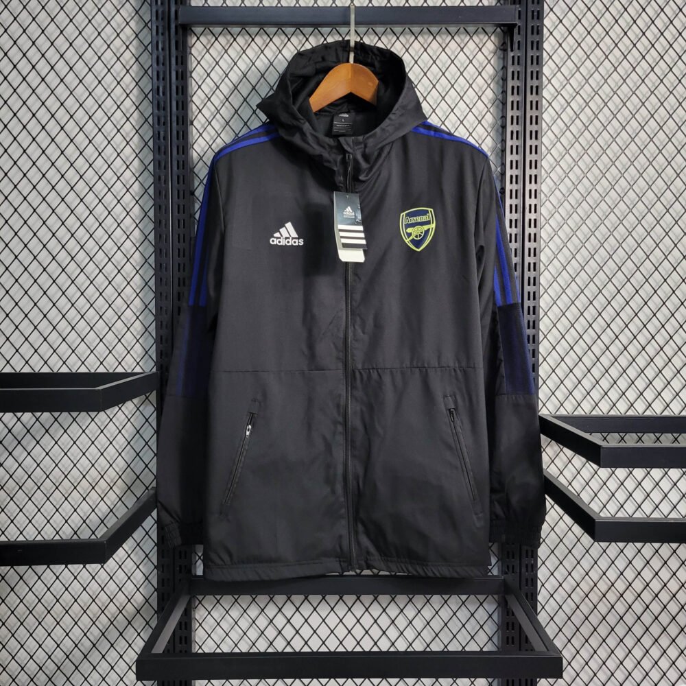 2023/2024 Arsenal Windbreaker Black Football Shirt-NO.11 Ball