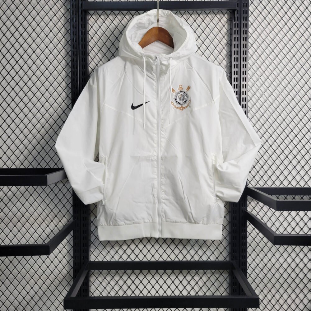 2023/2024 Corinthians Windbreaker White Football Shirt-NO.11 Ball