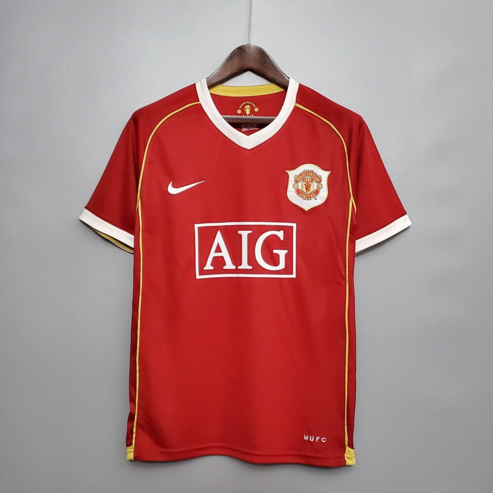 2006/2007 Retro Manchester United Home Football Shirt-NO.11 Ball