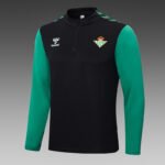 2023/2024 Real Betis Half-Pull Training Suit Black Football Shirt Set-NO.11 Ball