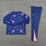 2024/2025 Paris Saint-Germain Half-Pull Training Wear Blue Football Shirt-NO.11 Ball