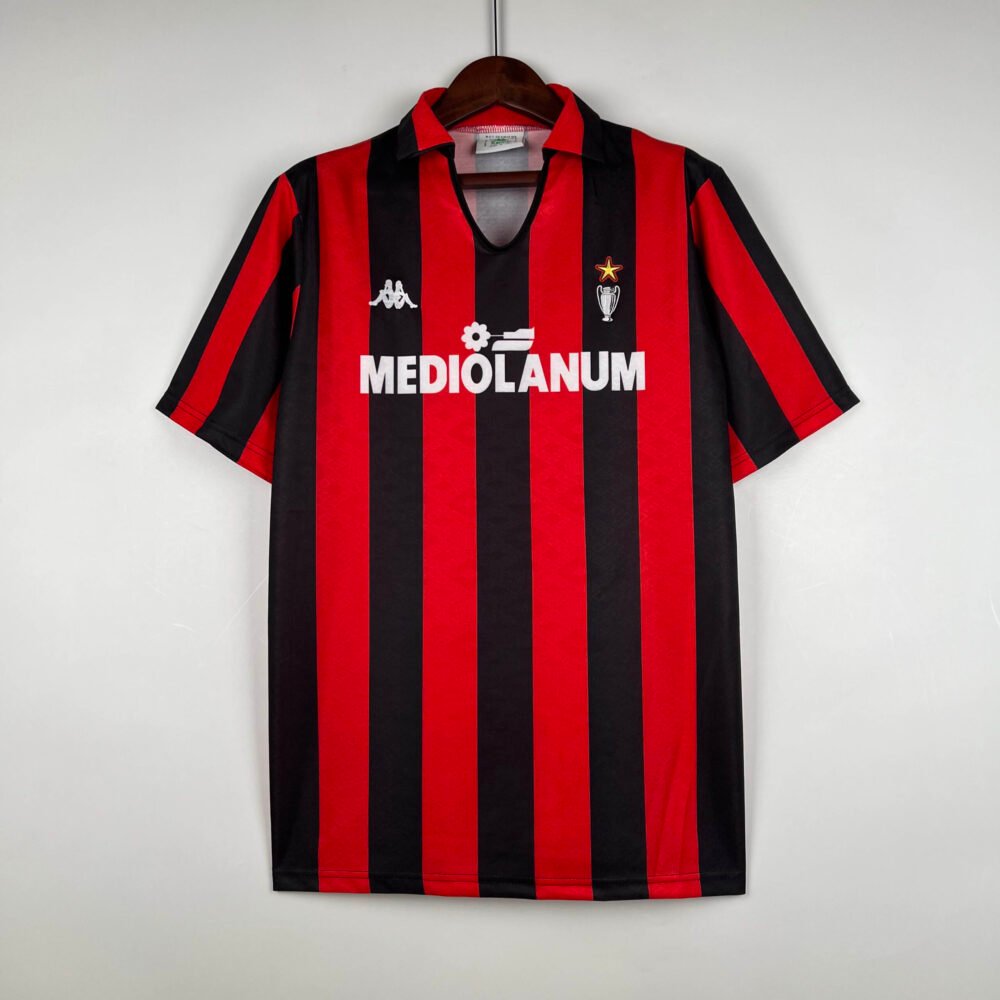 1989/1990 Retro AC Milan Home Football Shirt-NO.11 Ball