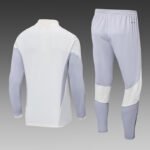 2022 Algeria Half-Pull Training Suit White Football Shirt Set-NO.11 Ball