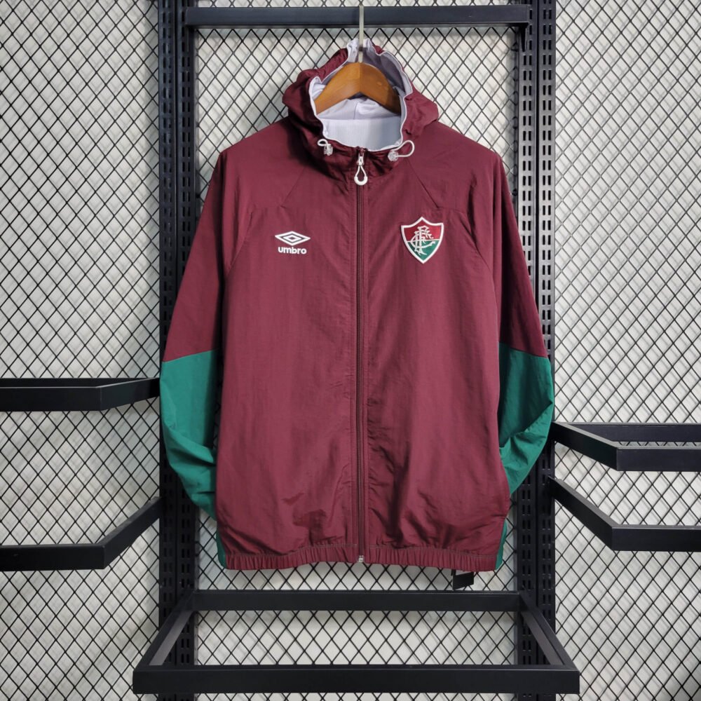 2023/2024 Fluminense Windbreaker Deep Red Football Shirt-NO.11 Ball