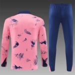 2024/2025 Paris Saint-Germain Half-Pull Training Wear Pink Football Shirt-NO.11 Ball