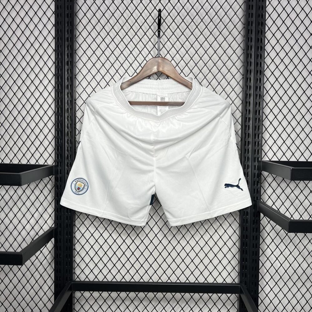 2024/2025 Manchester City Home White Shorts-NO.11 Ball