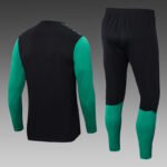 2023/2024 Real Betis Half-Pull Training Suit Black Football Shirt Set-NO.11 Ball