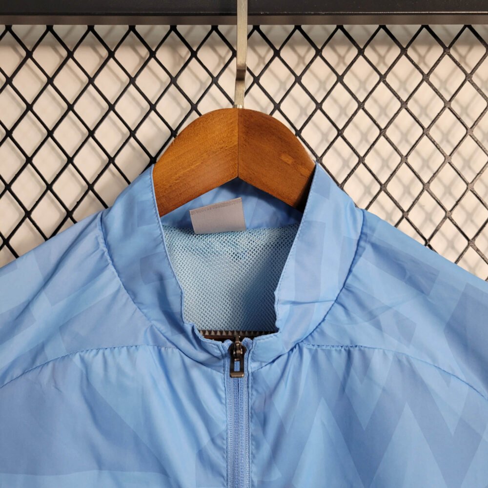 2023/2024 Manchester City Windbreaker Blue Football Shirt-NO.11 Ball