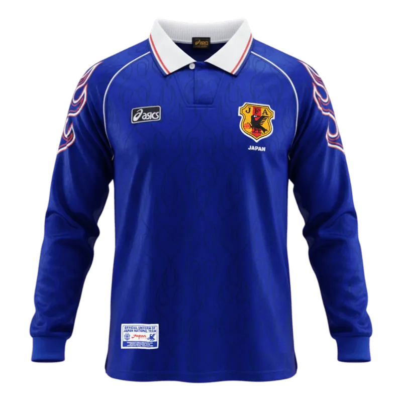 Retro Soccer Jersey Japan Home Long Sleeve 1998