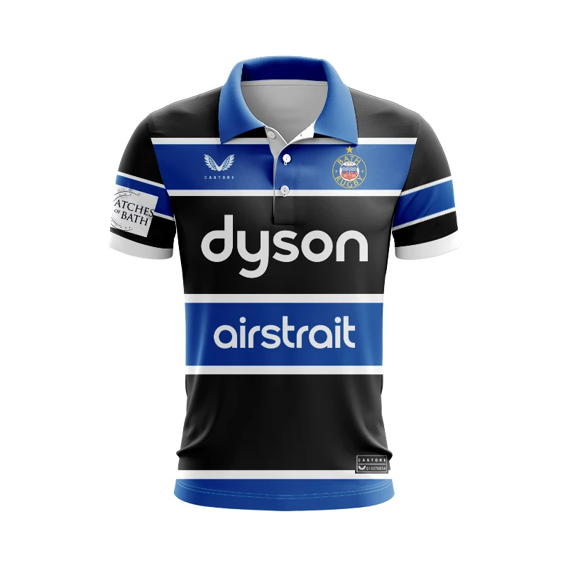 Bath Rugby Team Mens 2024/25 Home Short Sleeve Polyester