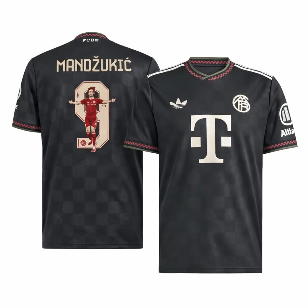 Mandžukić #9 Bayern Munich Third Away Soccer Jersey 2025/26