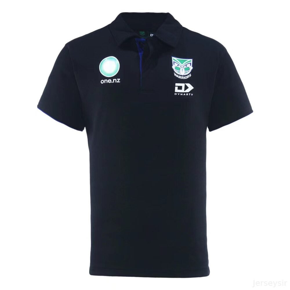 Warriors rugby polo shirt Black 2025