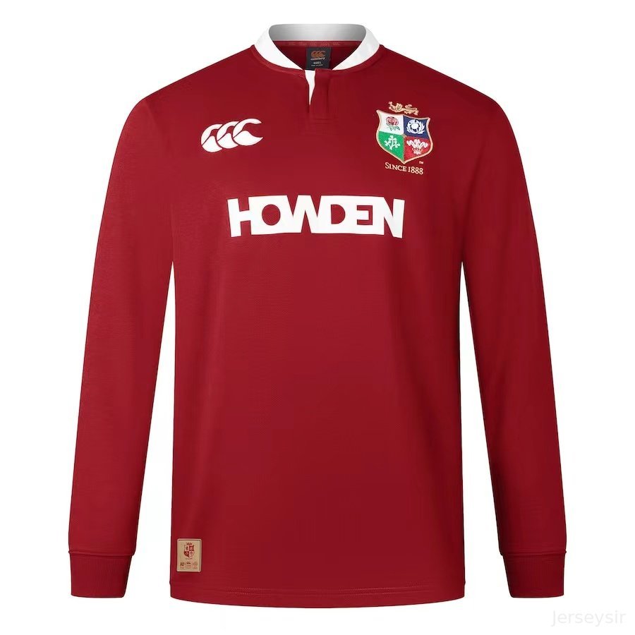 2025 British & Irish Lions Rugby Long sleeve Shirt Red