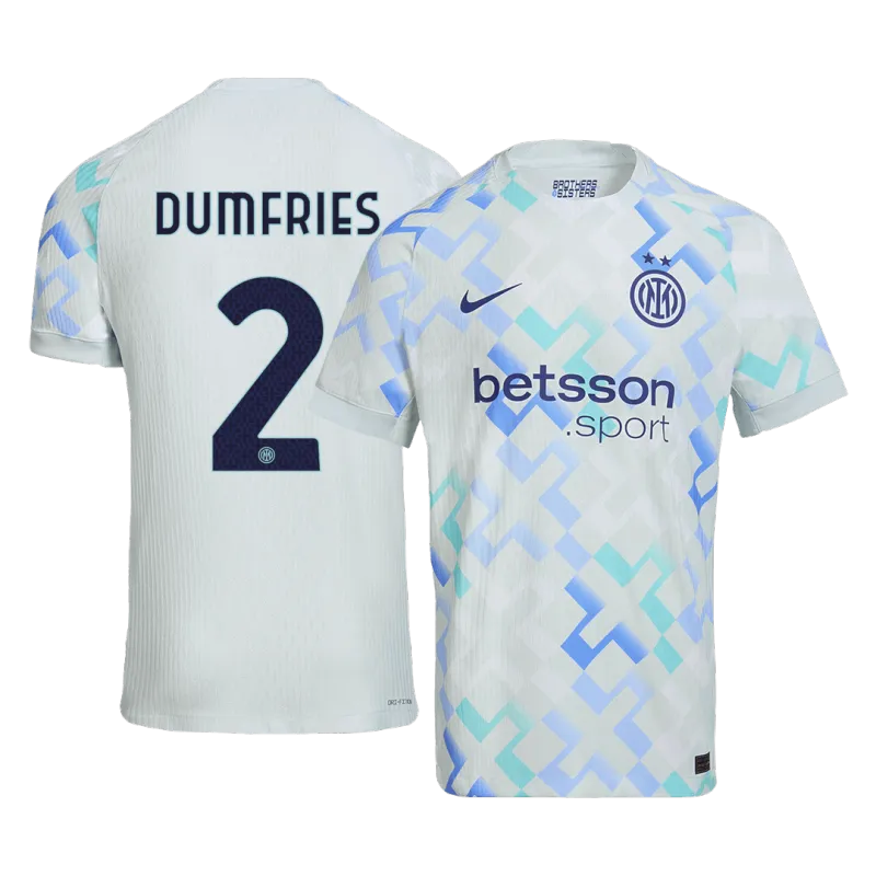 DUMFRIES #2 Inter Milan Away Authentic Soccer Jersey 2025/26