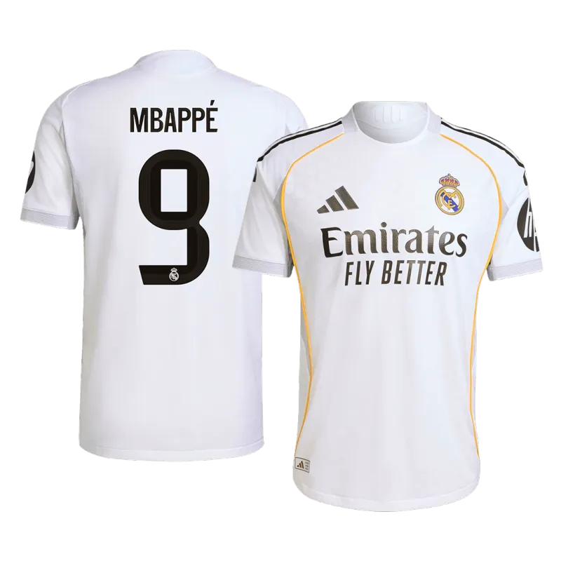 MBAPPÉ #9 Real Madrid Home Authentic Soccer Jersey 2025/26