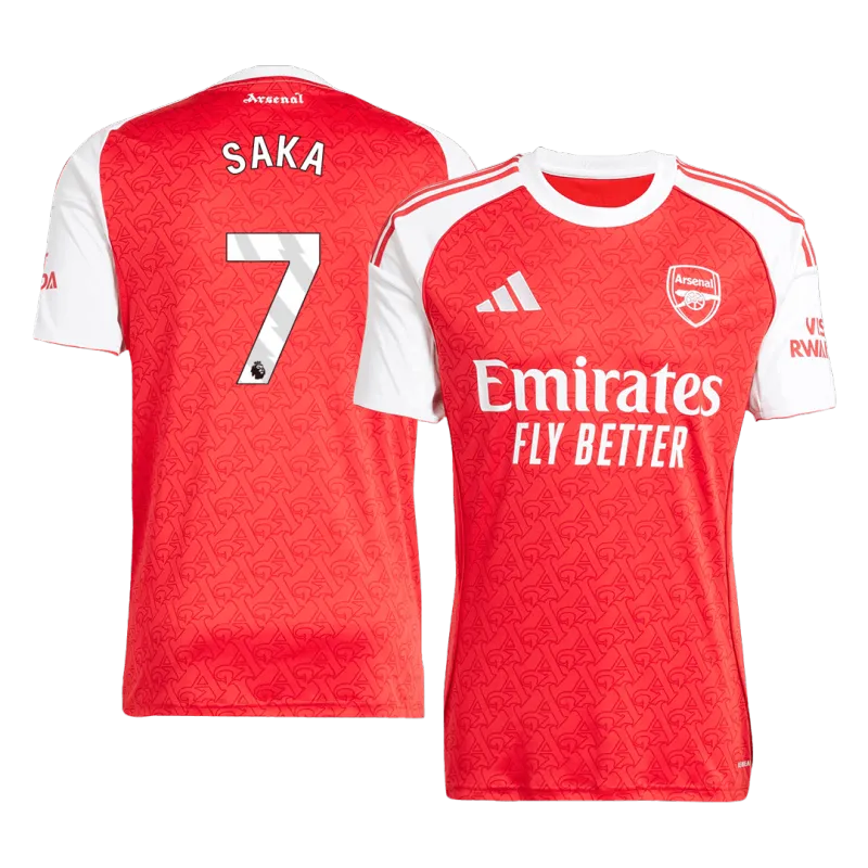 SAKA #7 Arsenal Home Soccer Jersey 2025/26