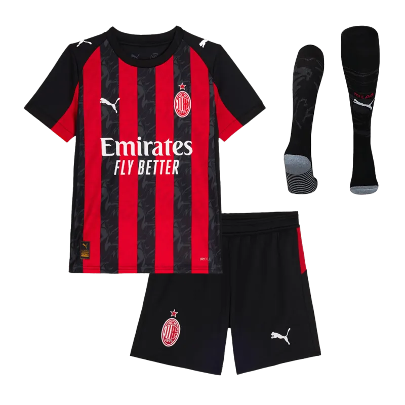 AC Milan Home Kids Soccer Jerseys Full Kit 2025/26