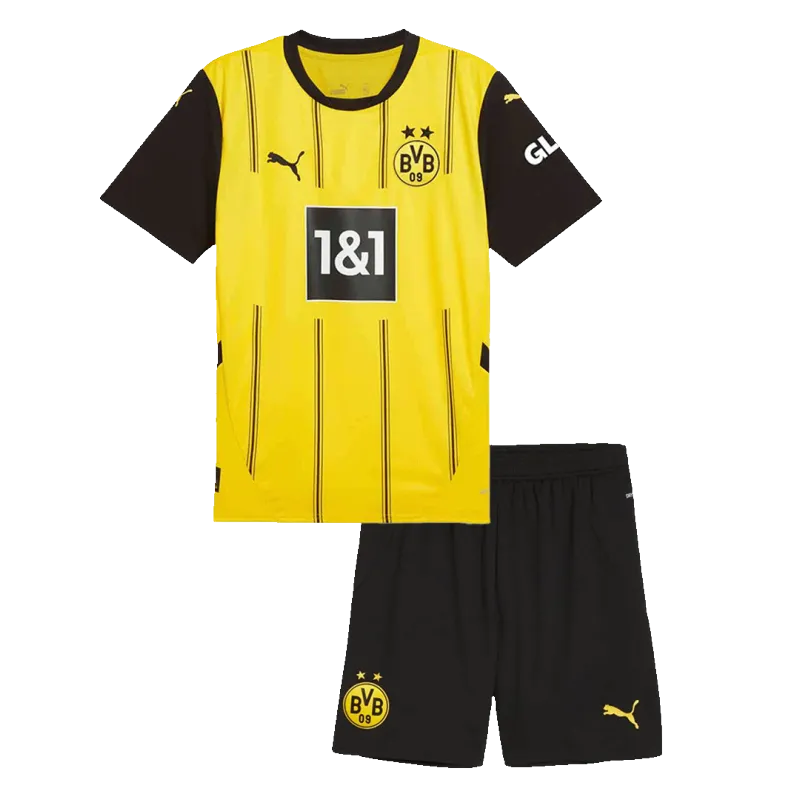 Borussia Dortmund Home Kids Soccer Jerseys Kit 2024/25