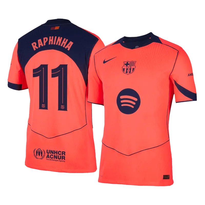 RAPHINHA #11 Barcelona Third Away Authentic Soccer Jersey 2025/26 – UCL