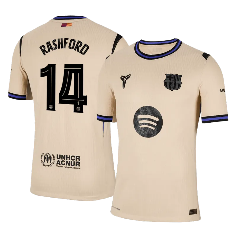 RASHFORD #14 Barcelona Away Authentic Soccer Jersey 2025/26 – UCL