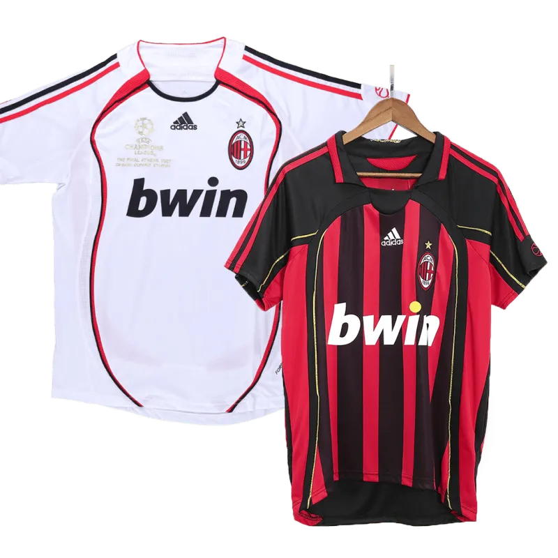 AC Milan Home Retro Jersey 2006/07 & AC Milan Away Retro Jersey 2006/07 – UCL
