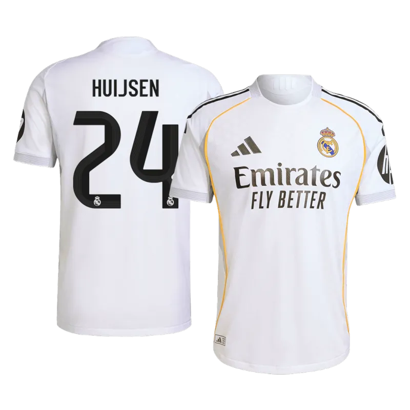HUIJSEN #24 Real Madrid Home Authentic Soccer Jersey 2025/26