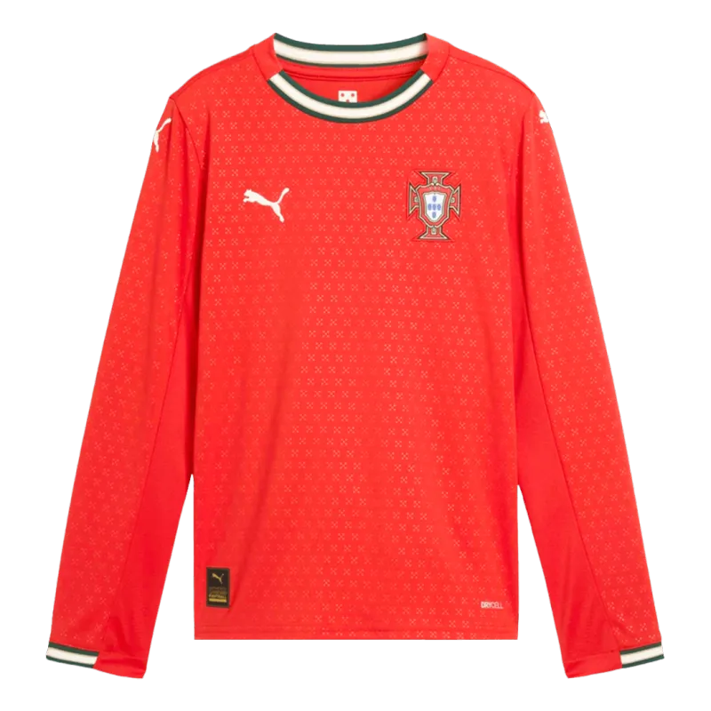 Portugal Home Long Sleeve Soccer Jersey 2025