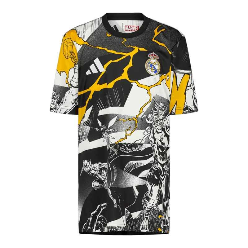 Real Madrid X Marvel Jersey 2025/26 Black&White