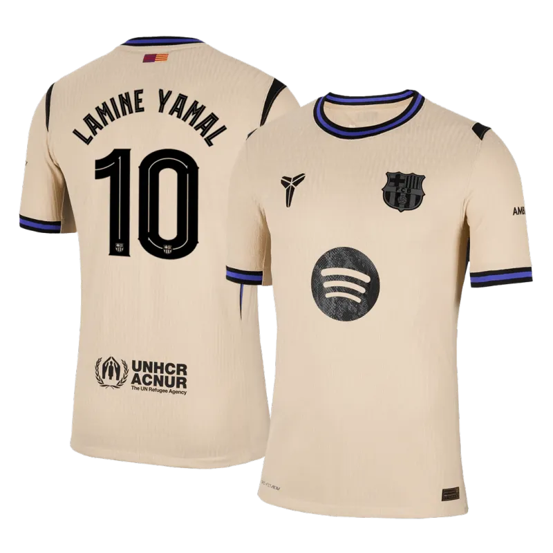 LAMINE YAMAL #10 Barcelona Away Authentic Soccer Jersey 2025/26 – UCL