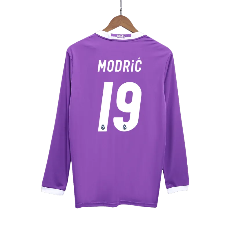 Vintage Soccer Jersey MODRIĆ #19 Real Madrid Away Long Sleeve 2016/17