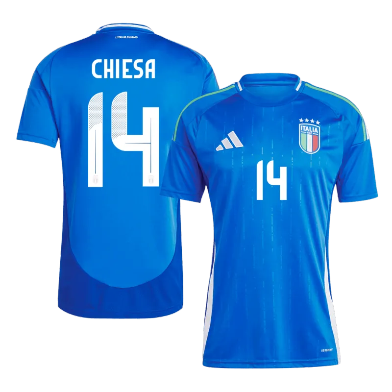 CHIESA #14 Italy Home Soccer Jersey EURO 2024