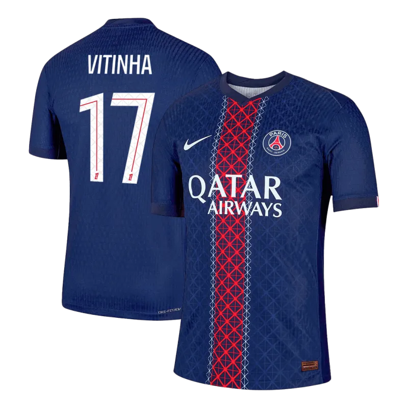 VITINHA #17 PSG Home Authentic Soccer Jersey 2025/26