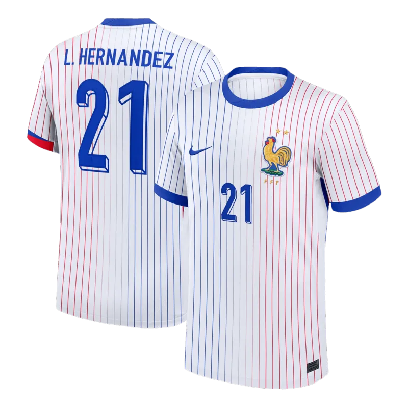 L.HERNANDEZ #21 France Away Soccer Jersey 2024
