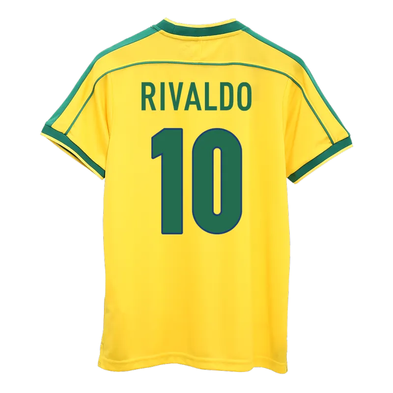 Vintage Soccer Jersey RIVALDO #10 Brazil Home 1998