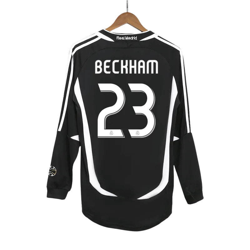 Vintage Soccer Jersey BECKHAM #23 Real Madrid Away Long Sleeve 2006/07