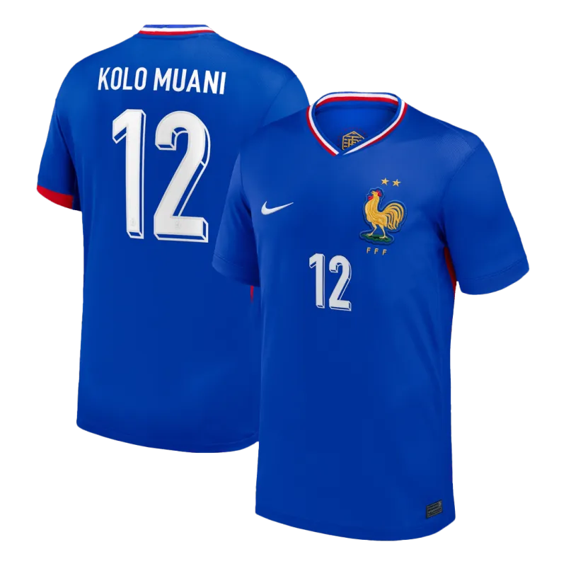 KOLO MUANI #12 France Home Soccer Jersey 2024