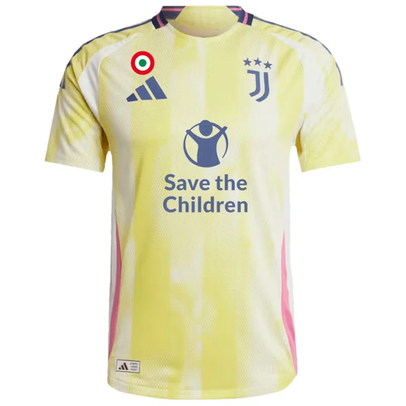 Juventus Away Save Children Sponsor Match Jersey Player Version 2024/25