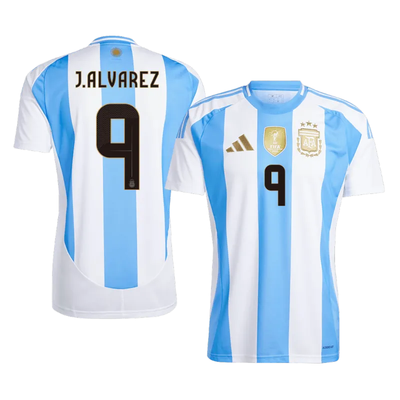 J.ALVAREZ #9 Argentina Home Soccer Jersey 2024