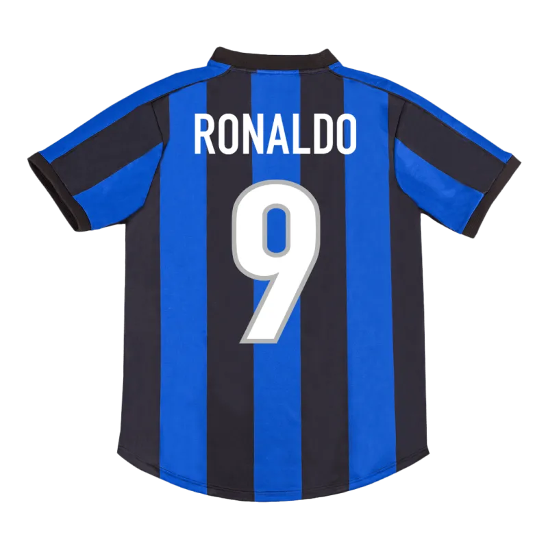 Vintage Soccer Jersey RONALDO #9 Inter Milan Home 1999/00