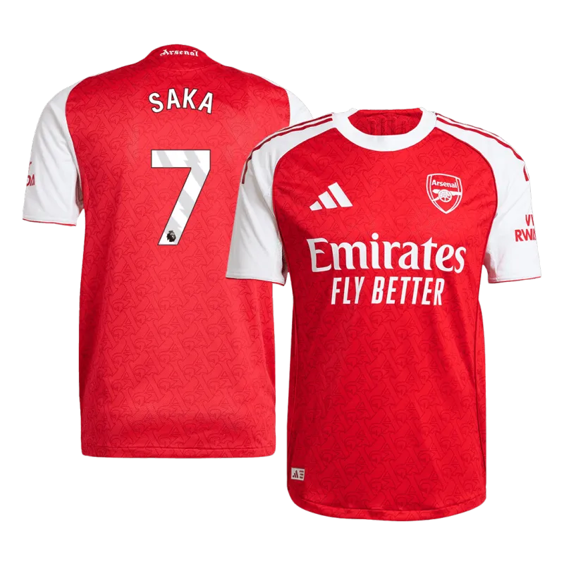 SAKA #7 Arsenal Home Authentic Soccer Jersey 2025/26