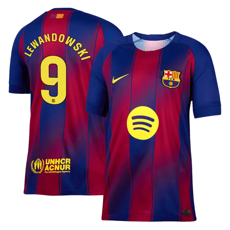 LEWANDOWSKI #9 Barcelona Home Soccer Jersey 2025/26