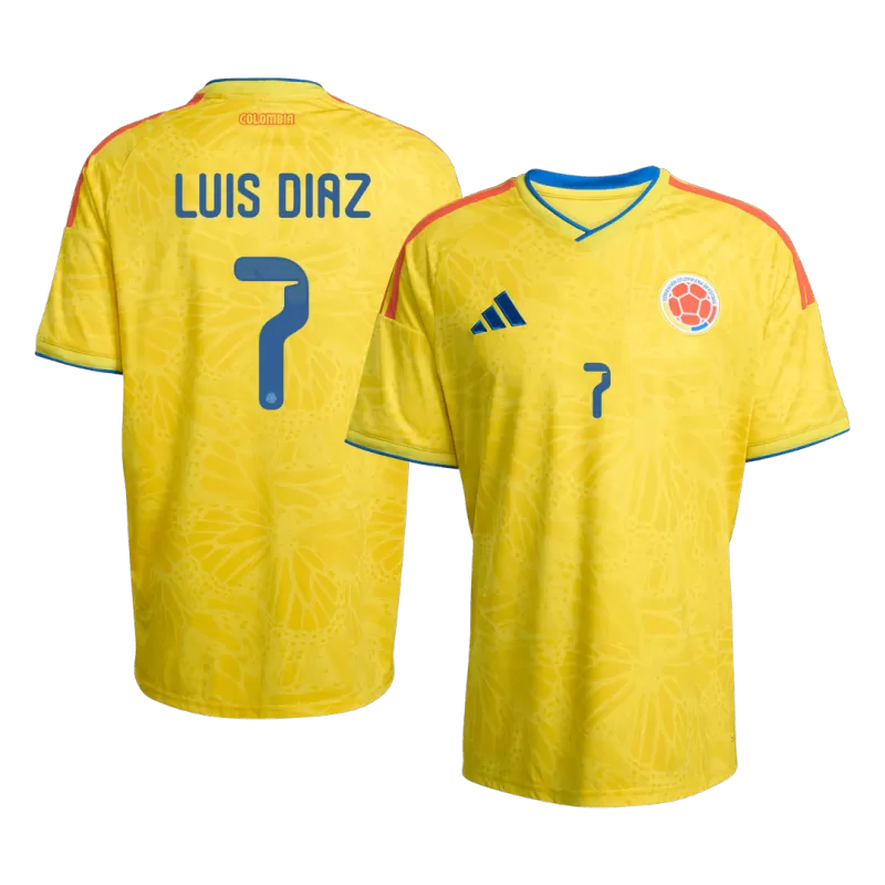 LUIS DíAZ #7 Colombia Home Soccer Jersey World Cup 2026