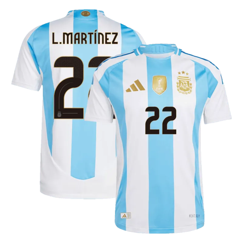 L.MARTÍNEZ #22 Argentina Home Authentic Soccer Jersey 2024