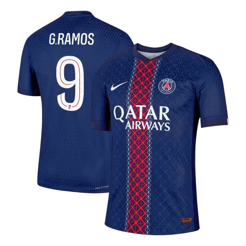 G.RAMOS #9 PSG Home Authentic Soccer Jersey 2025/26