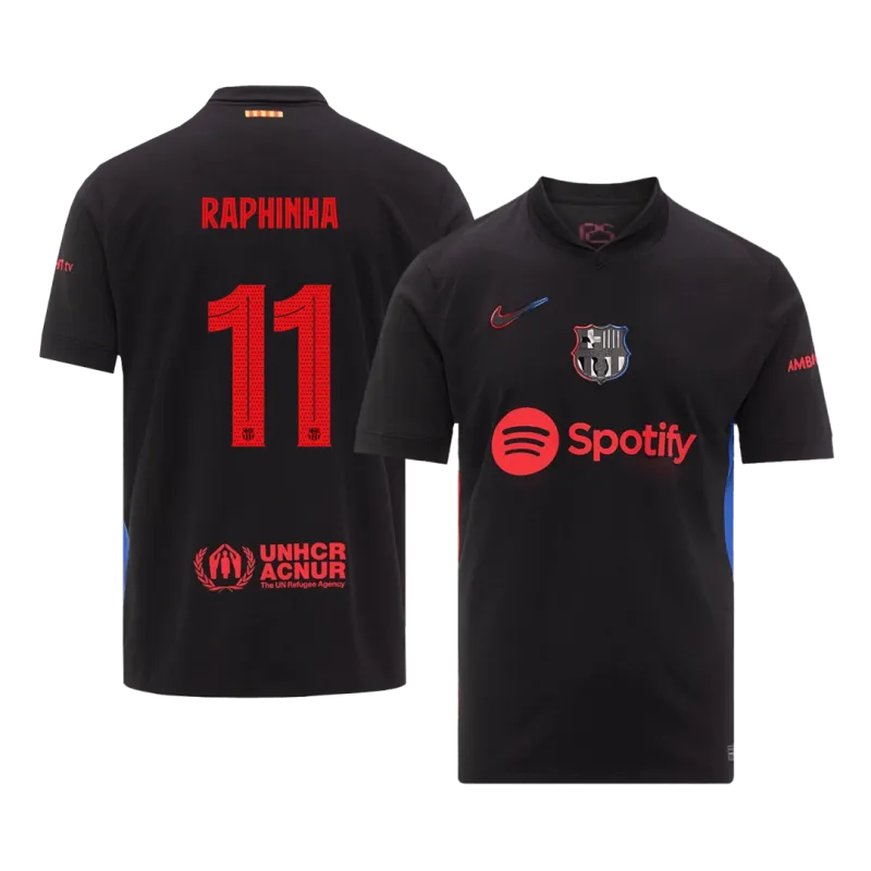 RAPHINHA #11 Barcelona Away Soccer Jersey 2024/25 – UCL