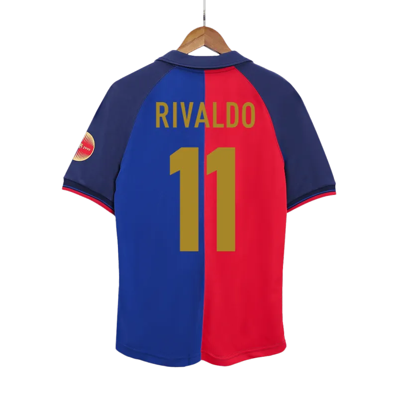 Vintage Soccer Jersey RIVALDO #11 Barcelona Home 1999/00 – 100th Anniversary