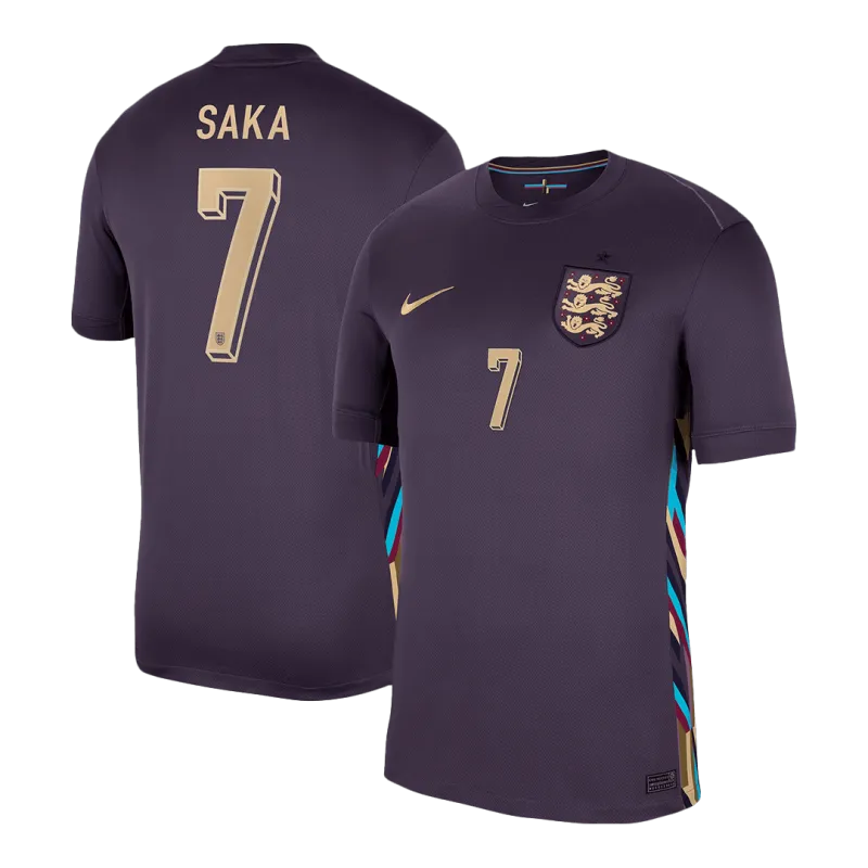 SAKA #7 England Away Soccer Jersey EURO 2024