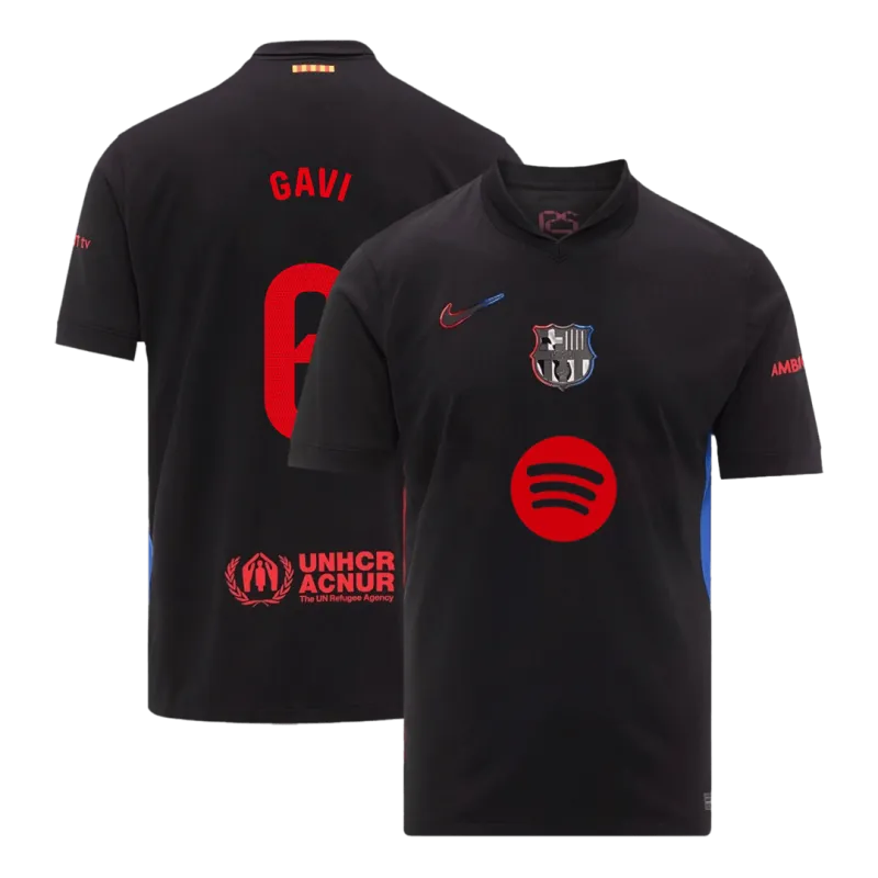GAVI #6 Barcelona Away Soccer Jersey 2024/25- Spotify Logo Without Text