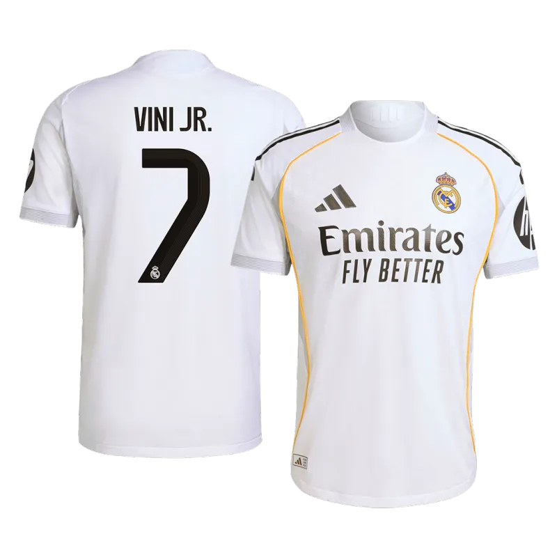 VINI JR. #7 Real Madrid Home Authentic Soccer Jersey 2025/26