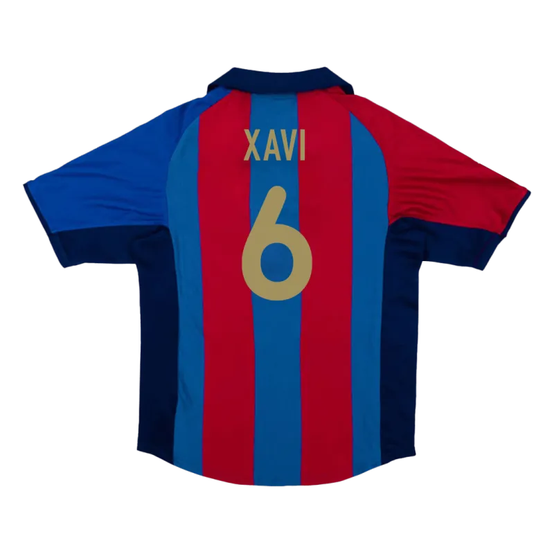 Vintage Soccer Jersey XAVI #6 Barcelona Home 2001/02
